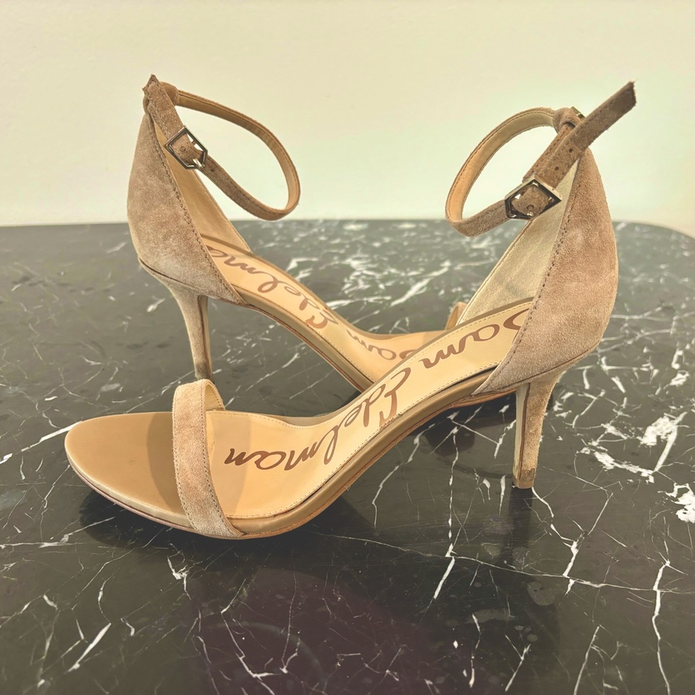 Tan suede Sam Edelman strappy heel size 9